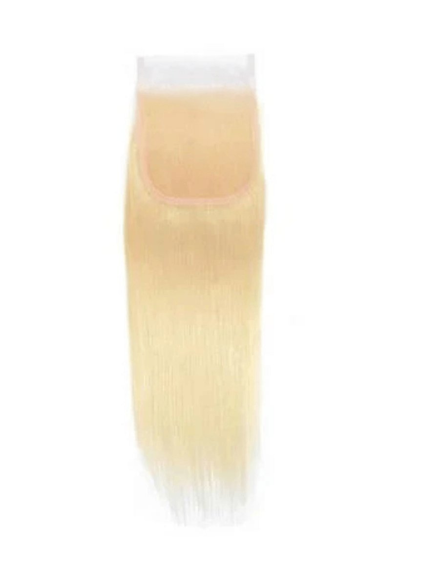 Malaysian Straight 4"x4" Lace Closure (Platimum Blonde)