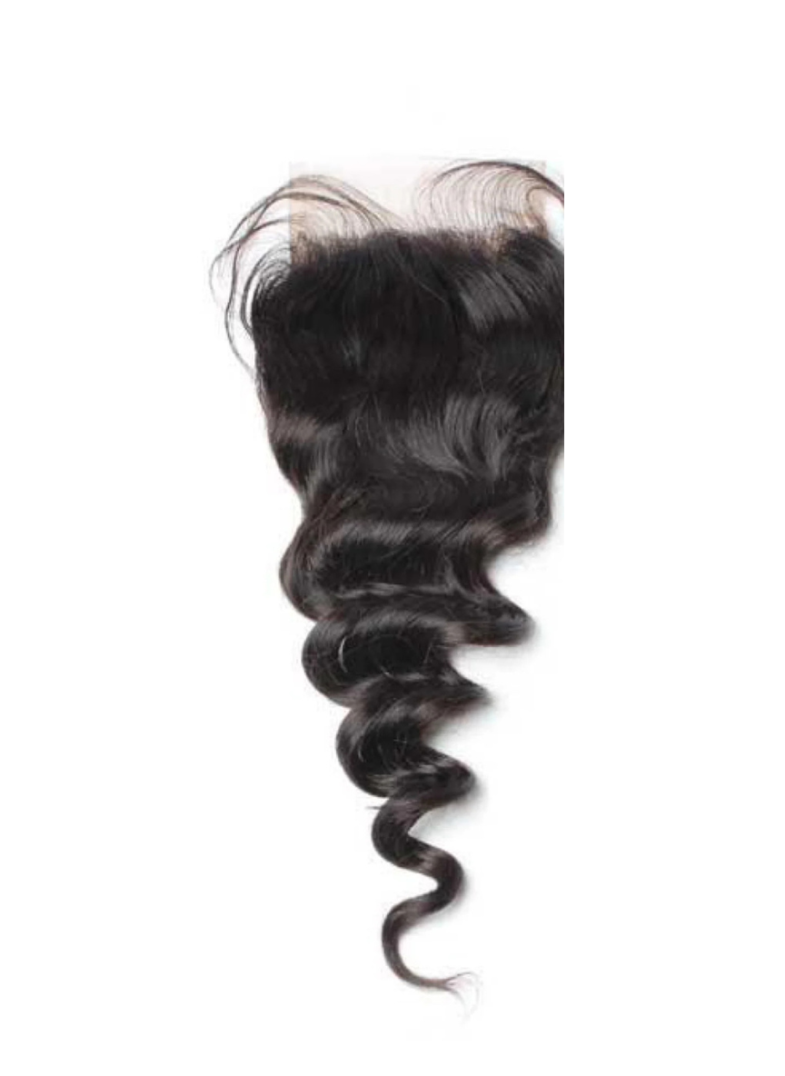 Loose wave Human Hair Lace Closure 4x4